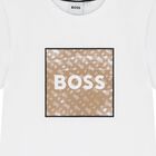 Boys White Logo T-Shirt, 1, hi-res