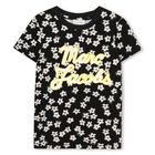 Girls Black Logo Floral T-Shirt, 1, hi-res