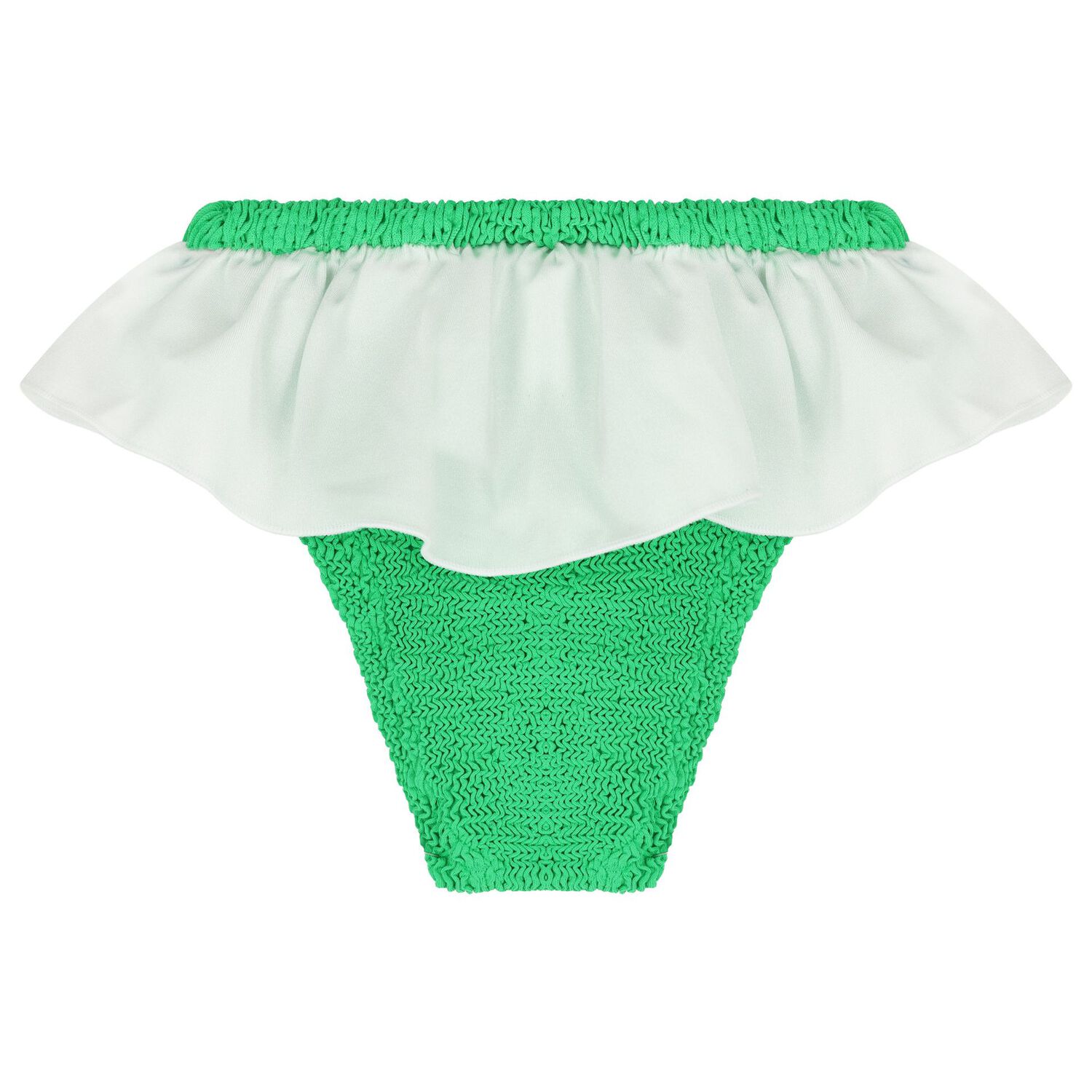 Girls Green Crinkle Bikini, 2, hi-res