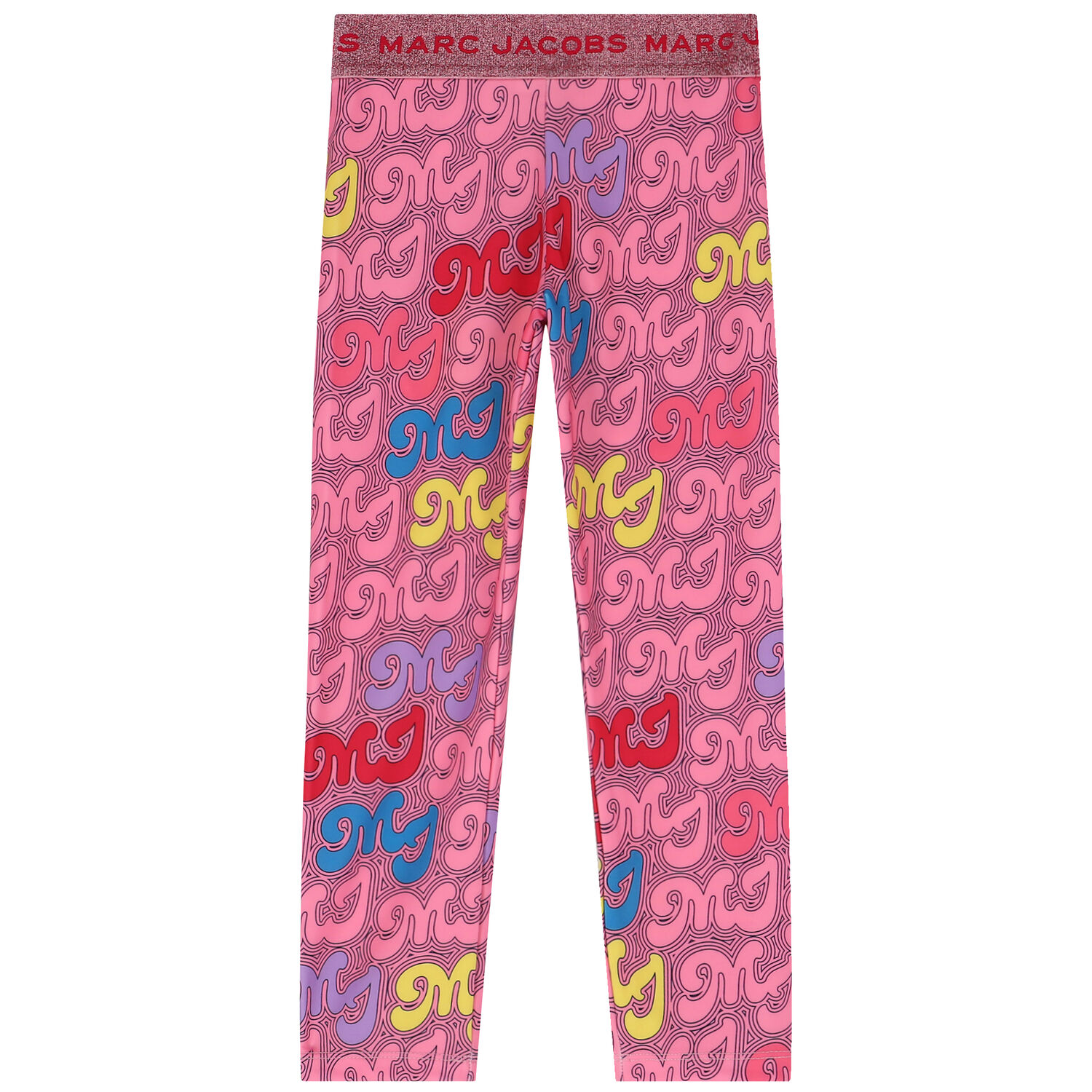 Girls Pink Logo Leggings, 1, hi-res image number null