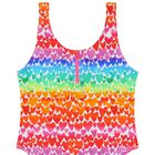 Girls Multi-Coloured Hearts Swimsuit, 1, hi-res