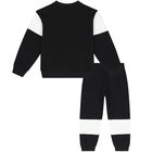 Boys Black Logo Tracksuit, 1, hi-res