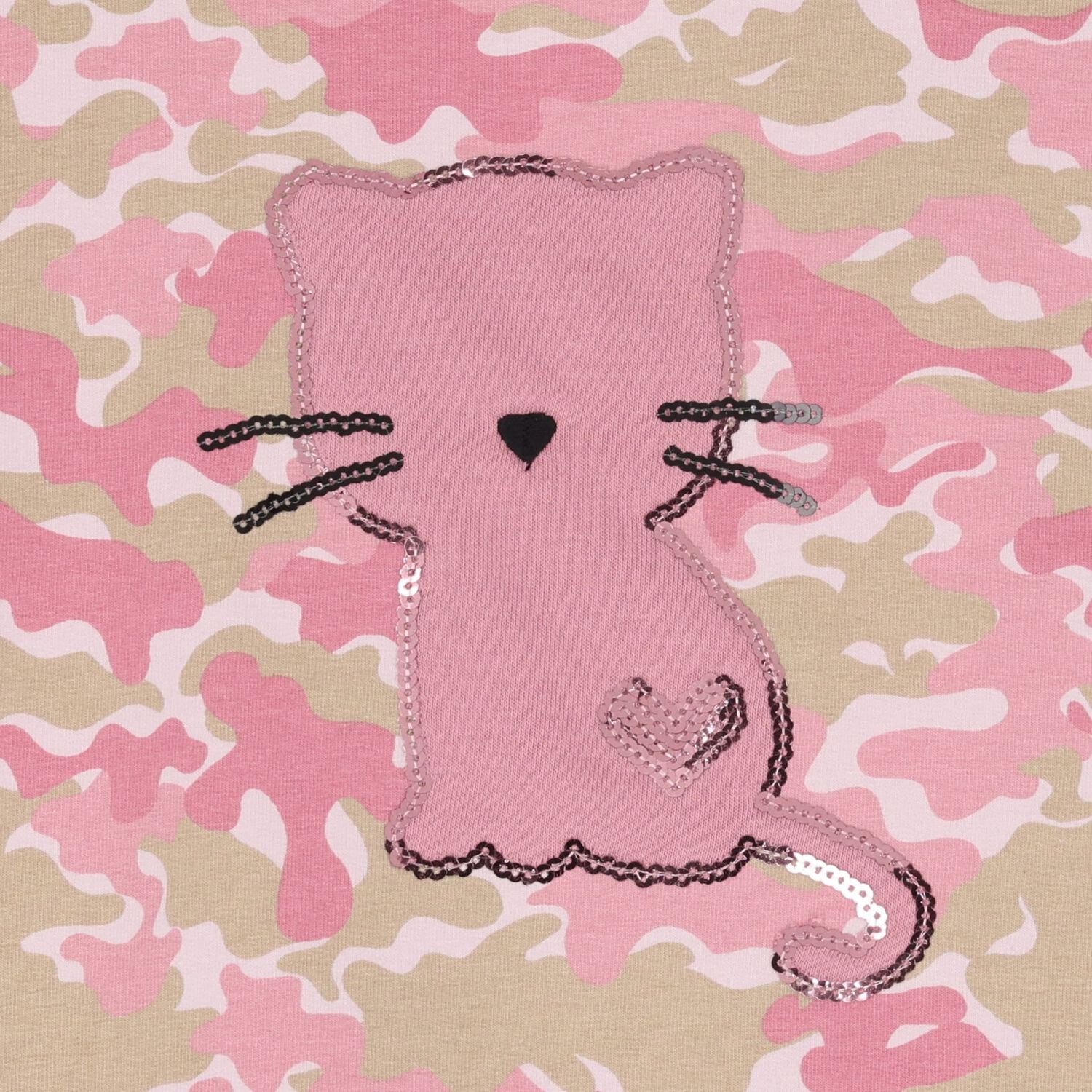 Girls Pink Camouflage Sweatshirt Dress, 1, hi-res