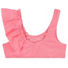 Girls Pink Ruffled Bikini, 2, hi-res