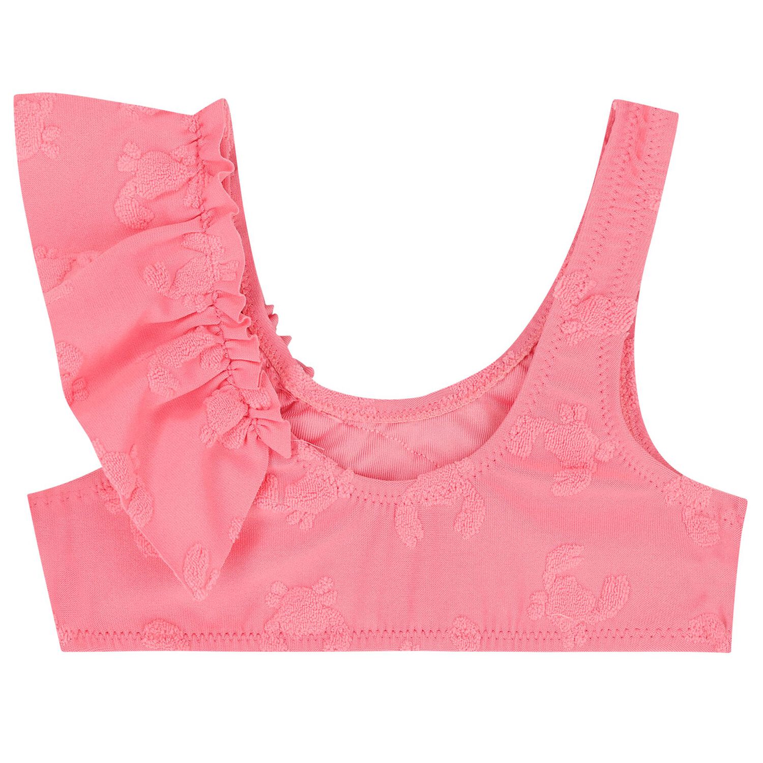Girls Pink Ruffled Bikini, 2, hi-res