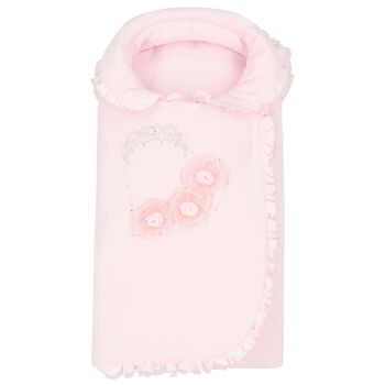 Baby Girls Pink Tulle Flower Nest