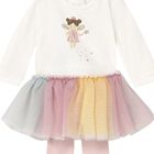Baby Girls Ivory 3 Piece Bodysuit & Tutu Set, 1, hi-res