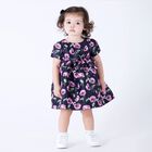 Younger Girls Navy Blue & Pink Floral Dress, 2, hi-res