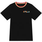 Girls Black Logo T-Shirt, 1, hi-res