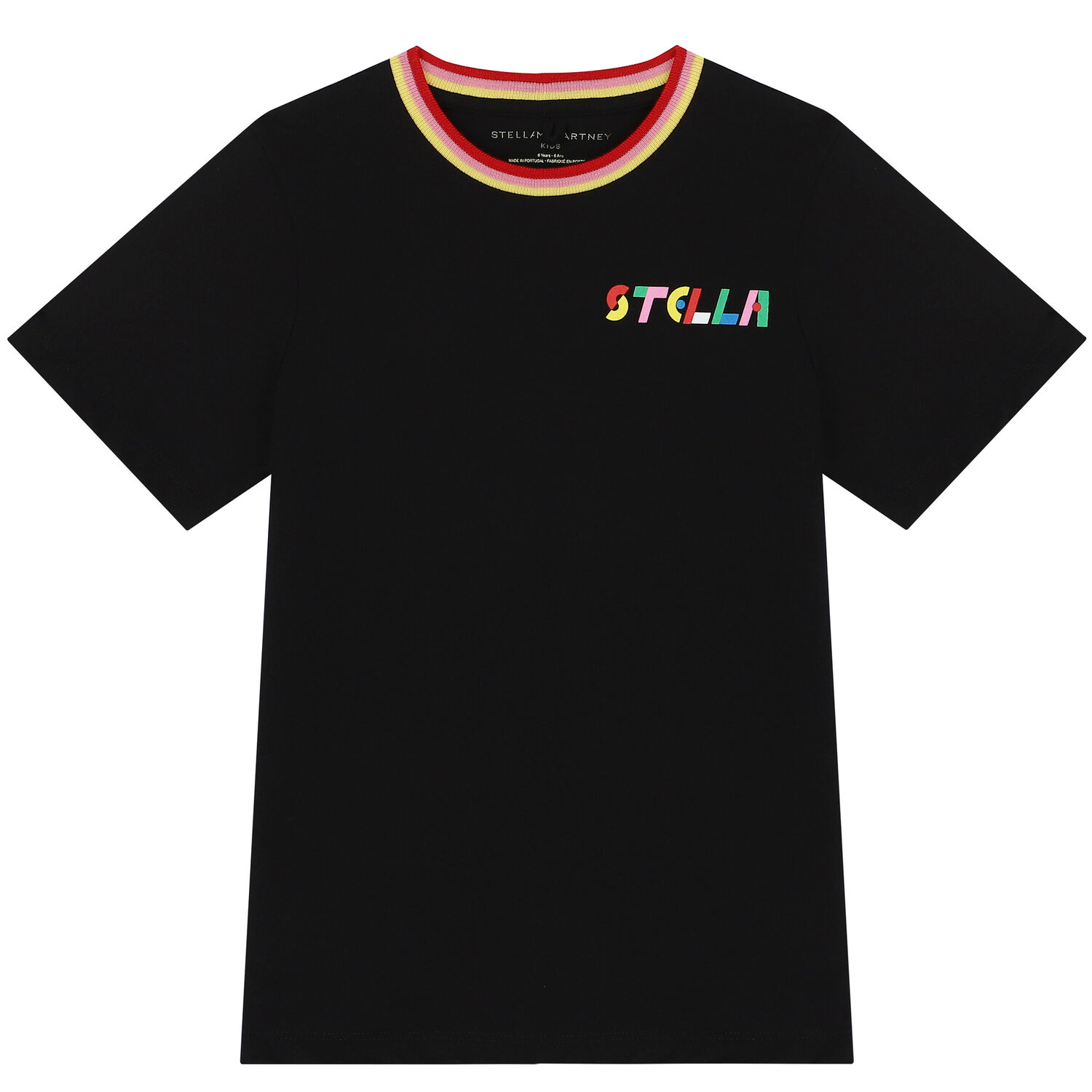 Girls Black Logo T-Shirt, 1, hi-res