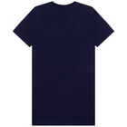 Girls Navy Blue Logo Dress, 1, hi-res