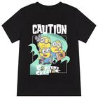Boys Black Minions T-Shirt, 1, hi-res