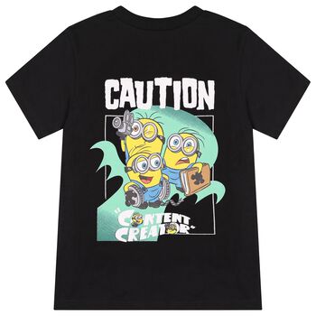 Boys Black Minions T-Shirt
