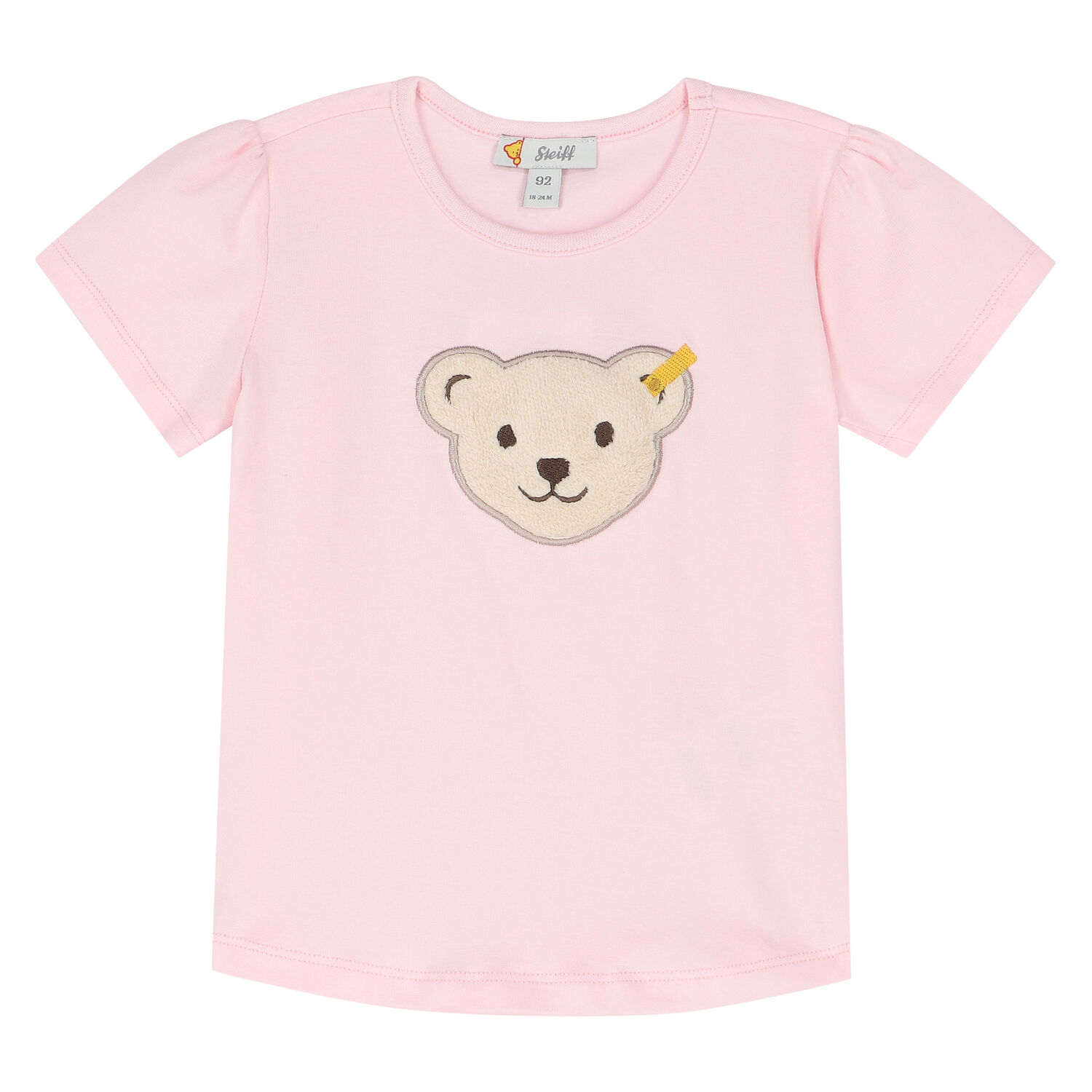 Girls Pink Teddy T-Shirt, 2, hi-res image number null