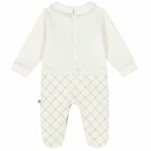 Ivory & Gold Logo Babygrow, 3, hi-res