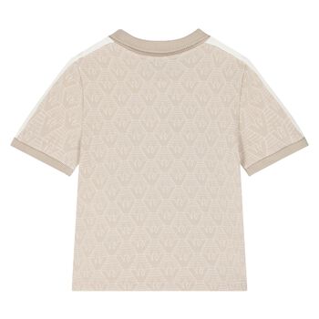 Baby Boys Beige Logo Polo Shirt
