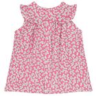 Baby Girls Pink Floral Dress, 1, hi-res