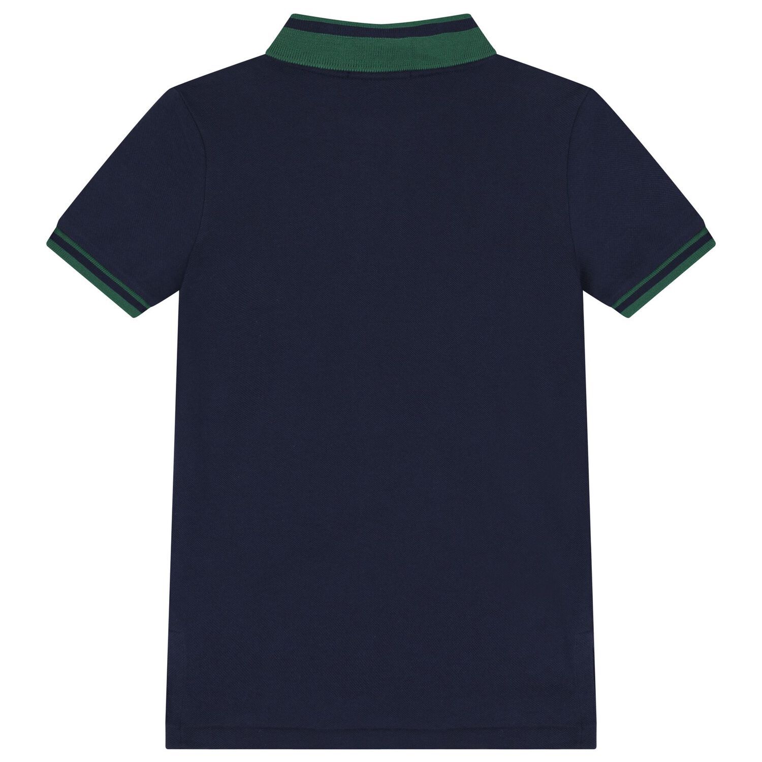 Boys Navy Blue Polo Bear Polo Shirt, 1, hi-res