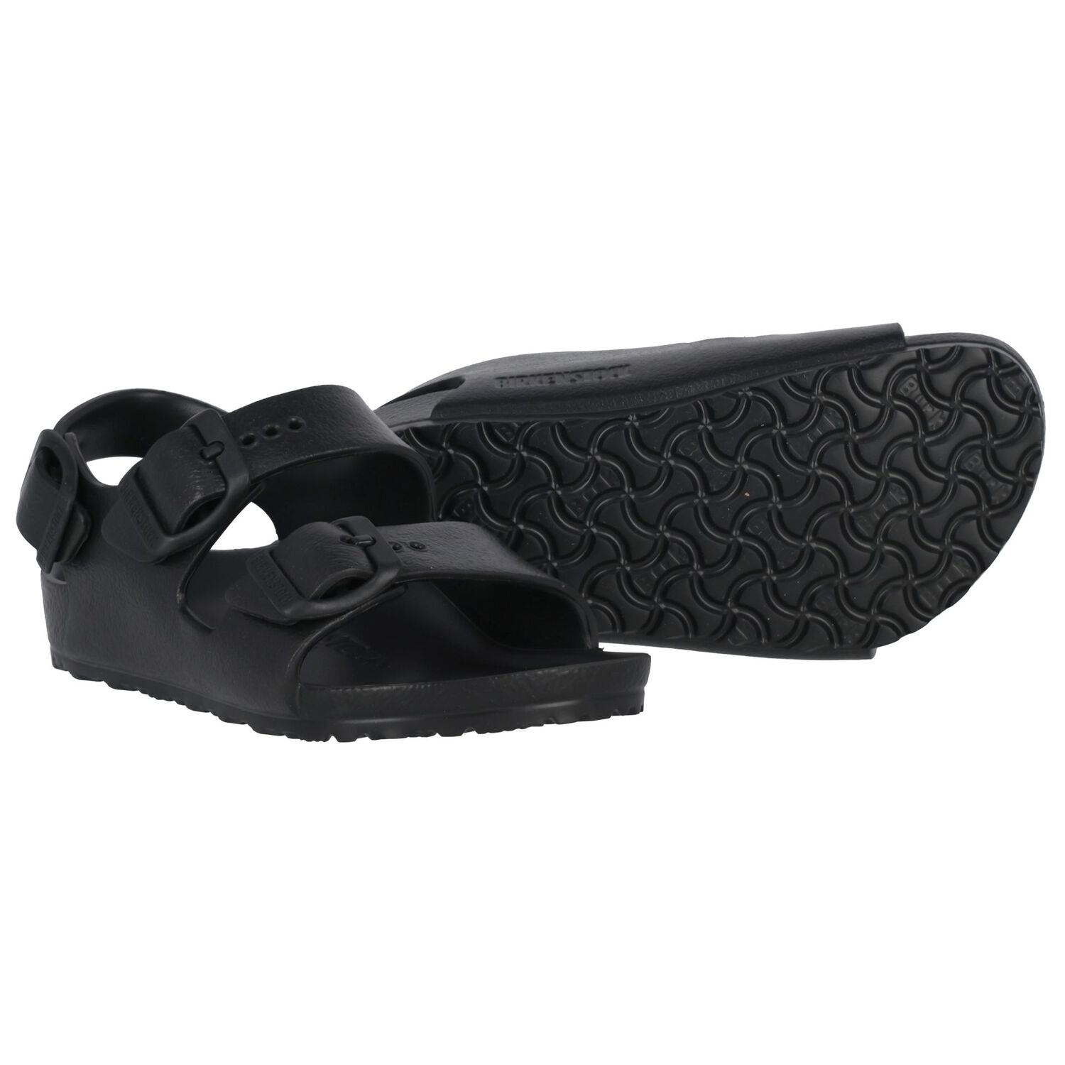 Black Logo Milano Eva Sandals, 1, hi-res image number null