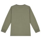 Boys Khaki Logo Long Sleeve Top, 2, hi-res