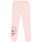 Girls Pink Logo Joggers, 1, hi-res