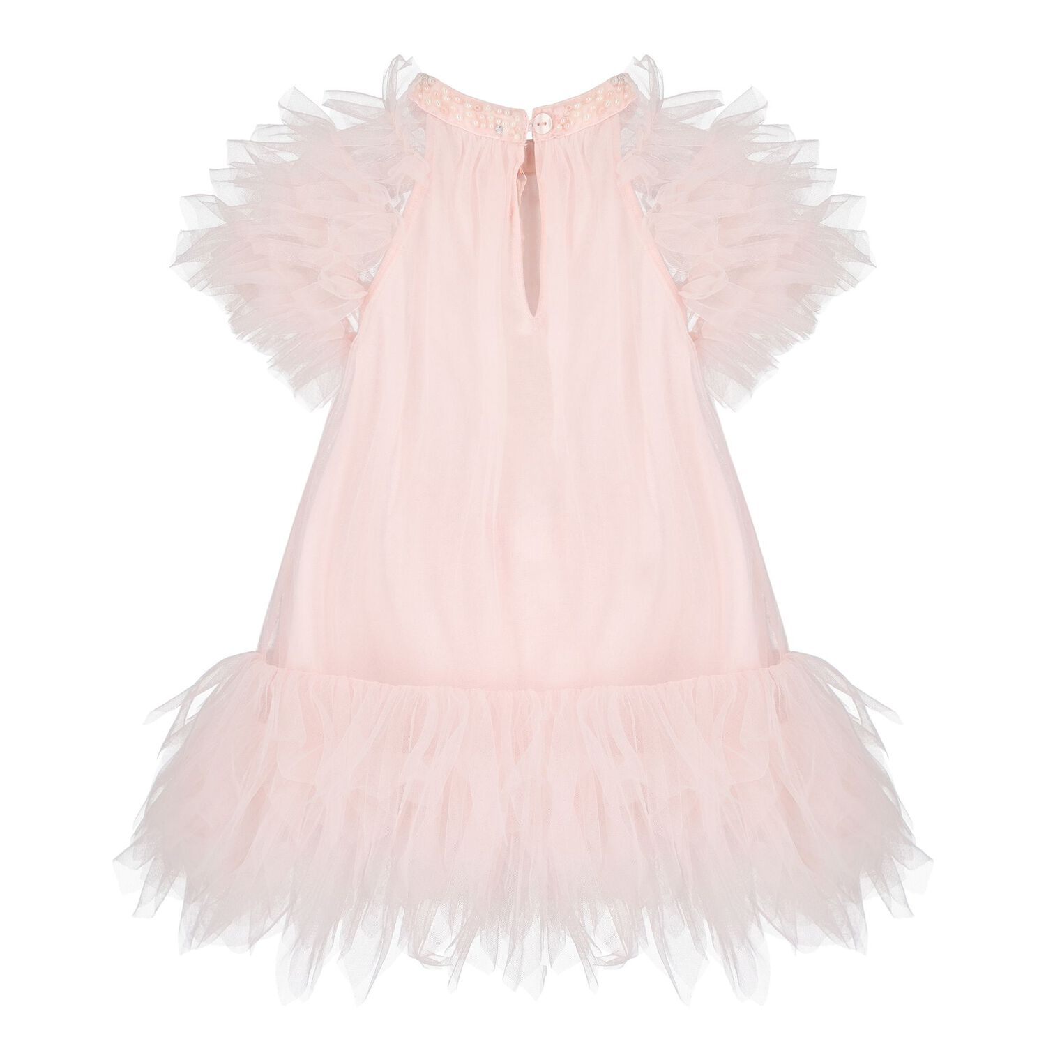 Baby Girls Pink Ruffled Tulle Dress Set, 1, hi-res image number null