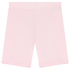 Girls Pink Logo Softskin Cycling Shorts, 1, hi-res