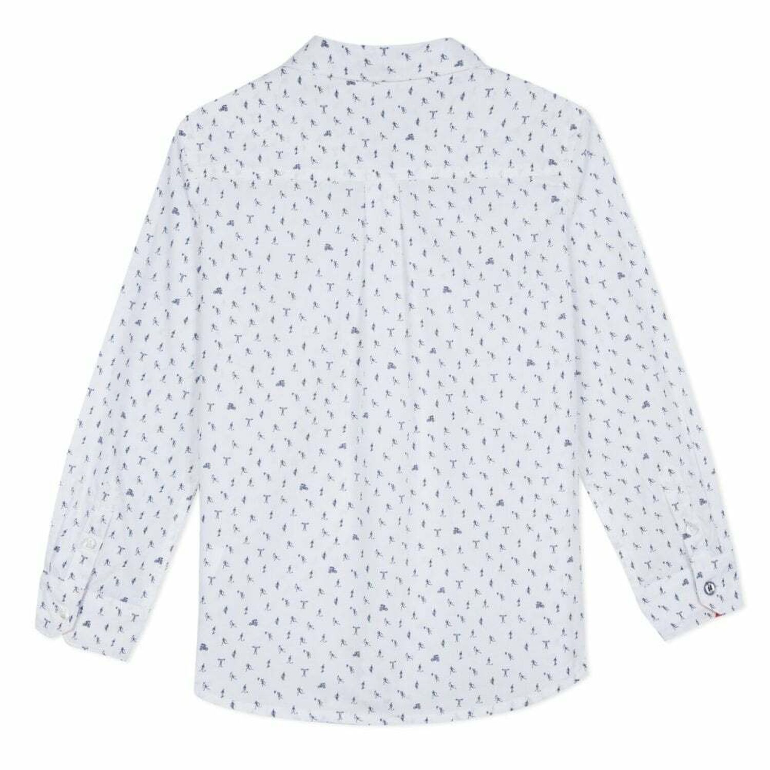 Boys White Printed Shirt, 1, hi-res image number null