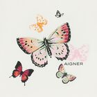 Younger Girls Ivory & Orange Butterfly Shorts Set, 1, hi-res