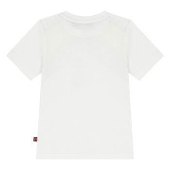 Younger Boys White Logo T-Shirt