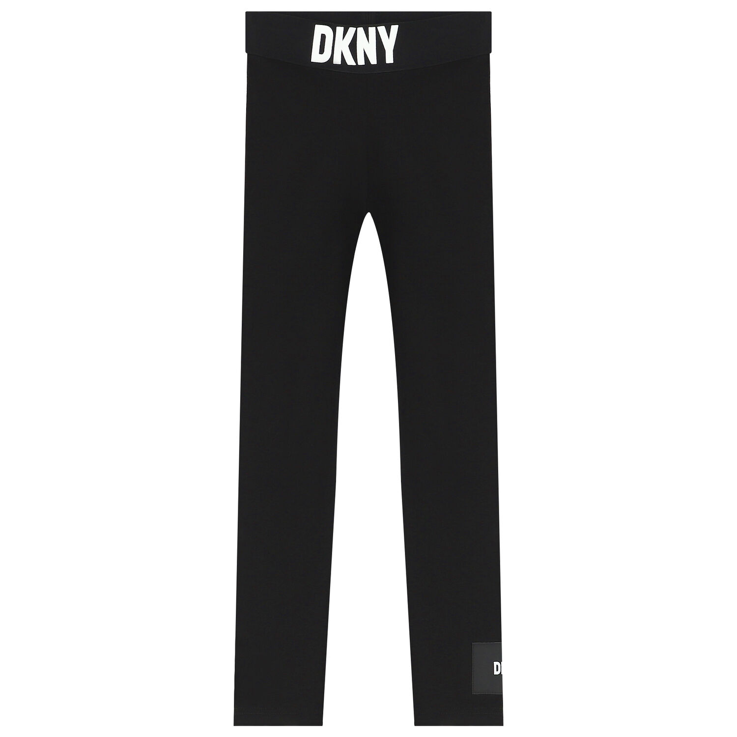 Girls Black Logo Leggings, 1, hi-res image number null
