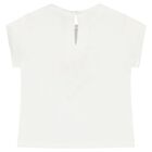 Younger Girls White Butterfly T-Shirt, 2, hi-res