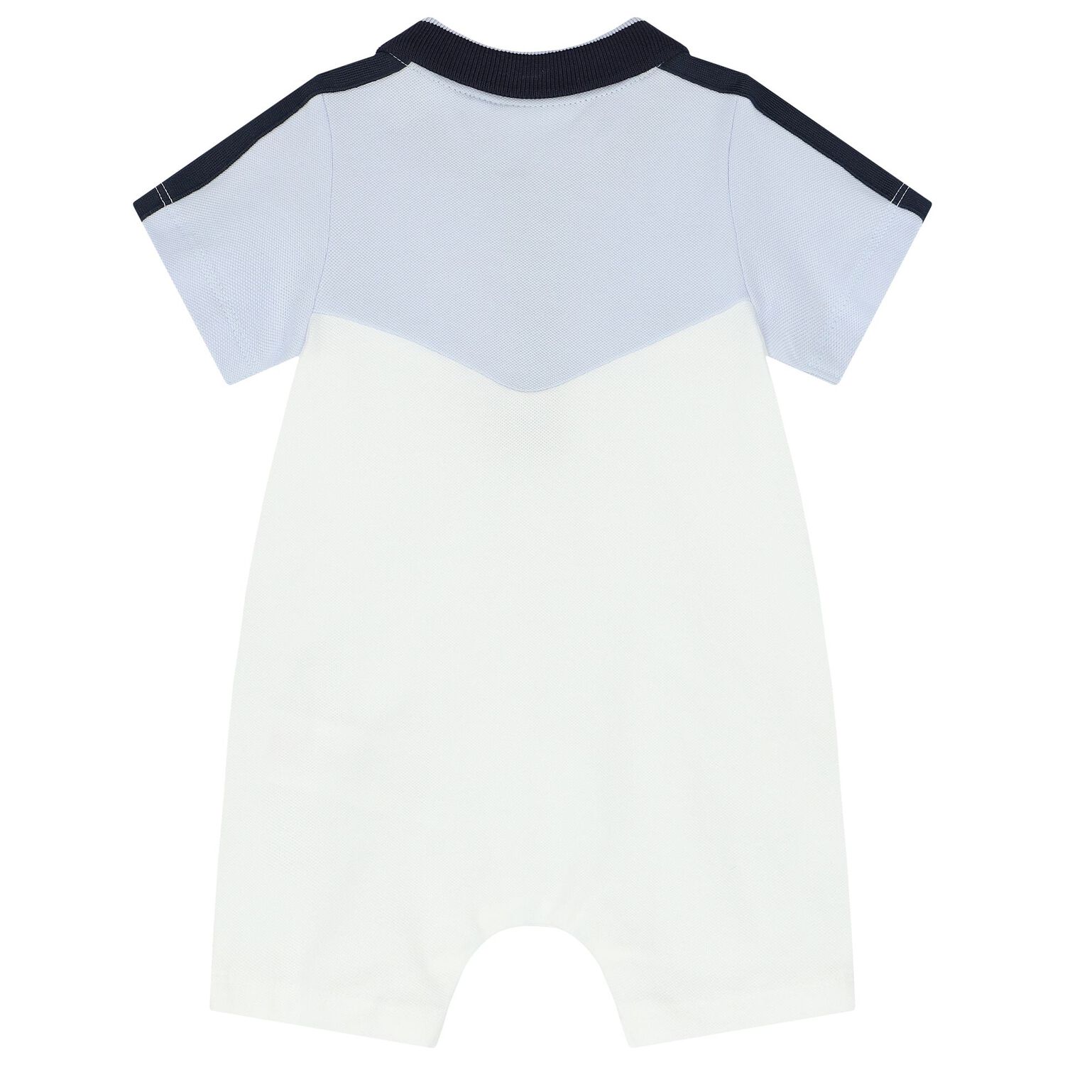 Baby Boys White Logo Polo Romper, 1, hi-res