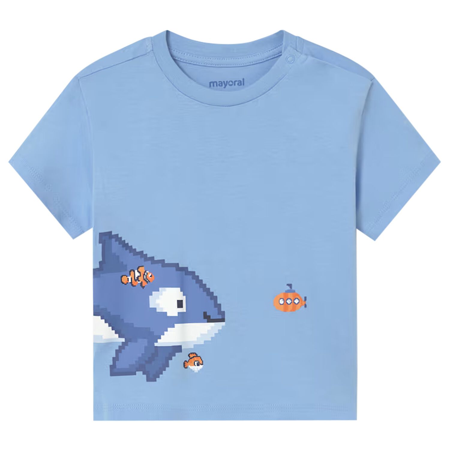 Younger Boys Blue Whale T-Shirt, 1, hi-res