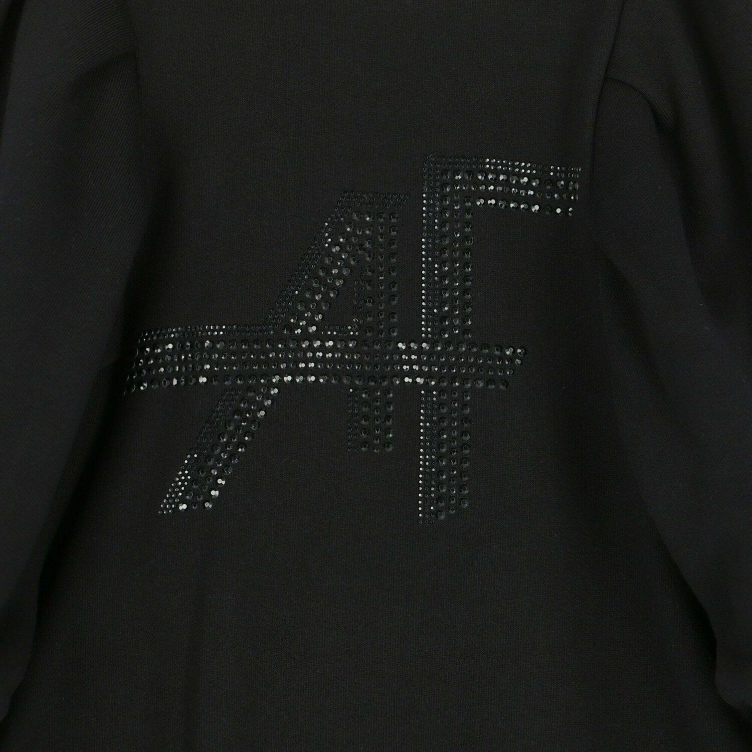 Girls Black Logo Sweatshirt, 1, hi-res