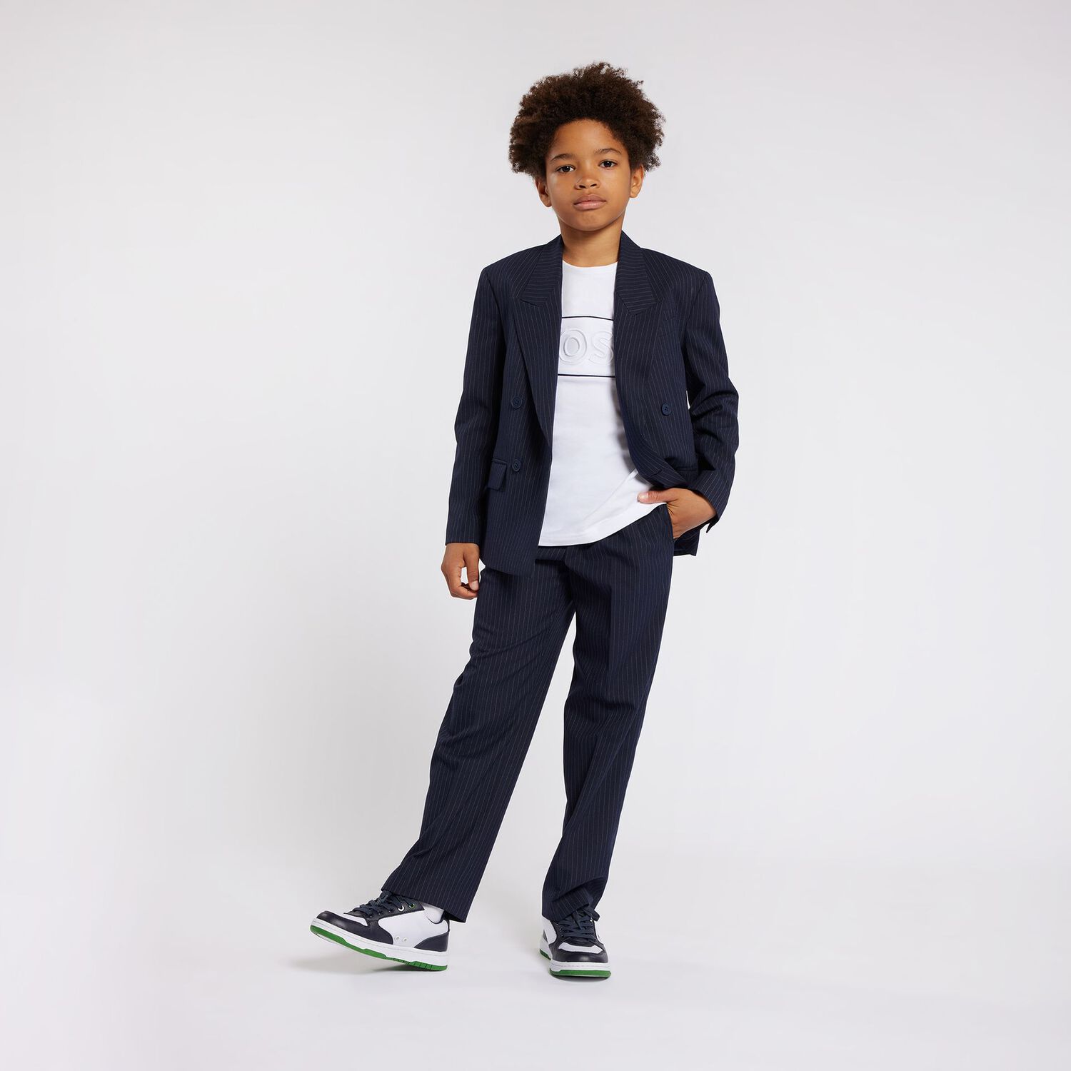 Boys White Logo T-Shirt, 1, hi-res image number null