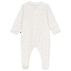 Baby Girls Ivory Heart Babygrow, 1, hi-res