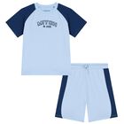 Boys Blue Logo Shorts Set, 1, hi-res