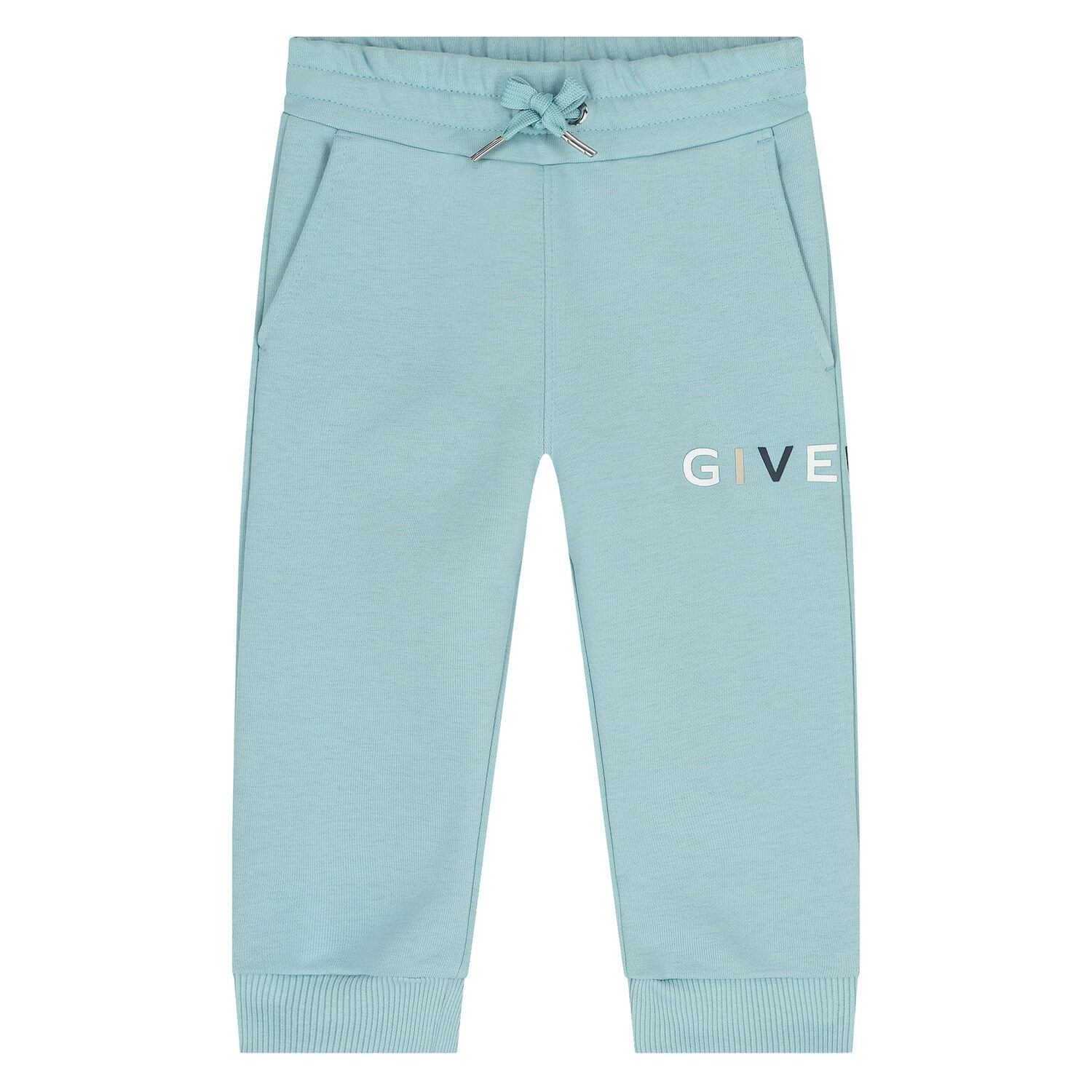 Younger Boys Blue Logo Joggers, 1, hi-res