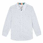 Boys White Printed Shirt, 1, hi-res