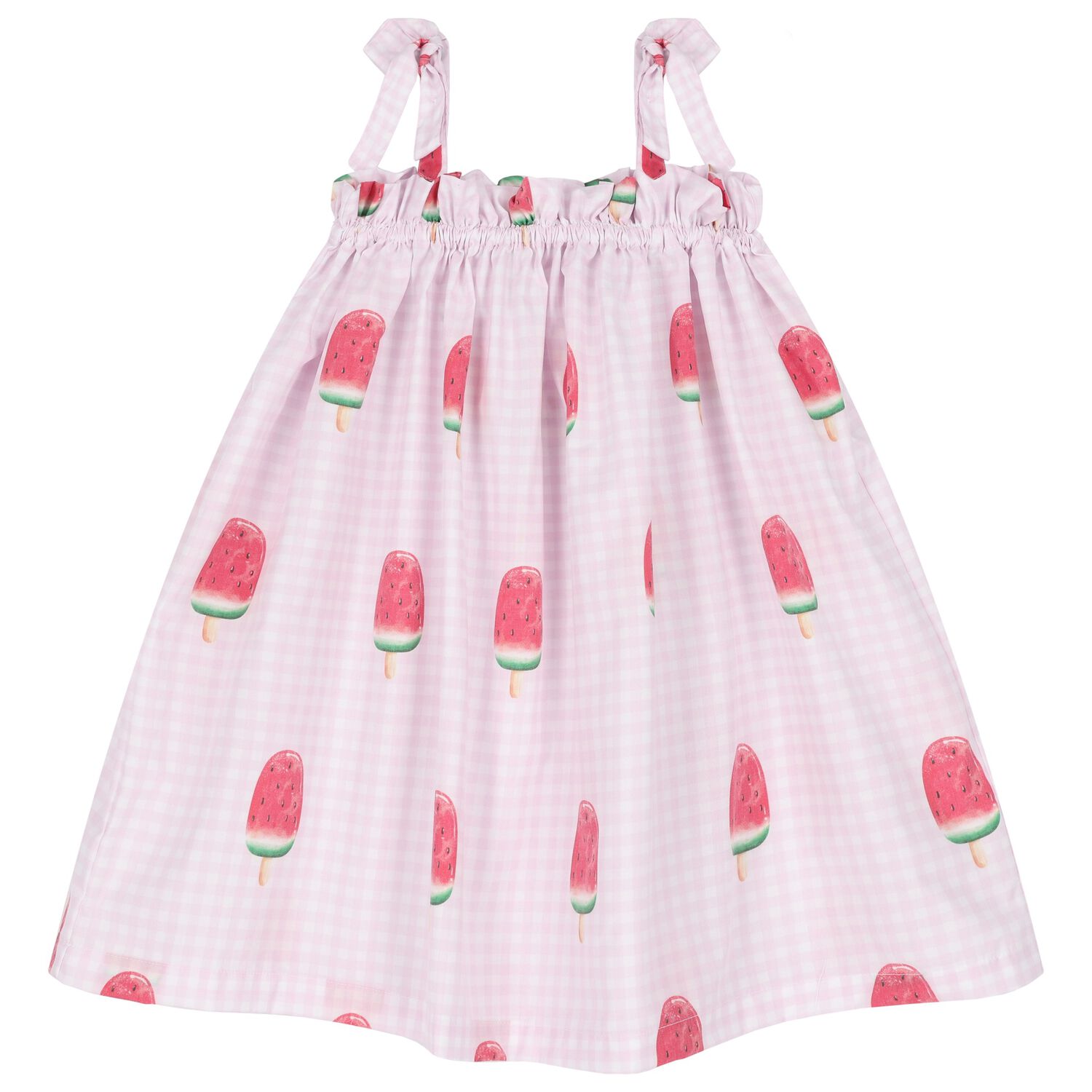 Girls Pink Watermelon Beach Dress, 3, hi-res image number null