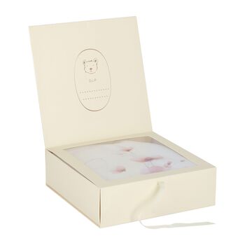 Baby Girls White & Pink Floral Babygrow Set