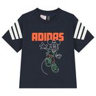 Navy Blue Disney Logo Shorts Set, 1, hi-res