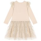 Girls Ivory Ruffle Tulle Dress, 1, hi-res