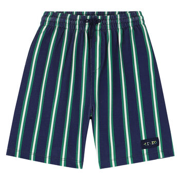 Boys Blue Striped Shorts