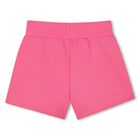 Girls Pink Heart Shorts, 1, hi-res