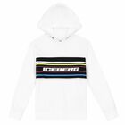 Boys White & Black Logo Hooded Top, 1, hi-res
