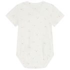 White Teddy Bear Baby Bodysuit, 1, hi-res