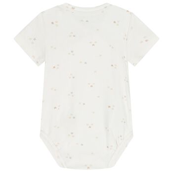 White Teddy Bear Baby Bodysuit