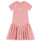 Girls Pink Logo Dress, 2, hi-res